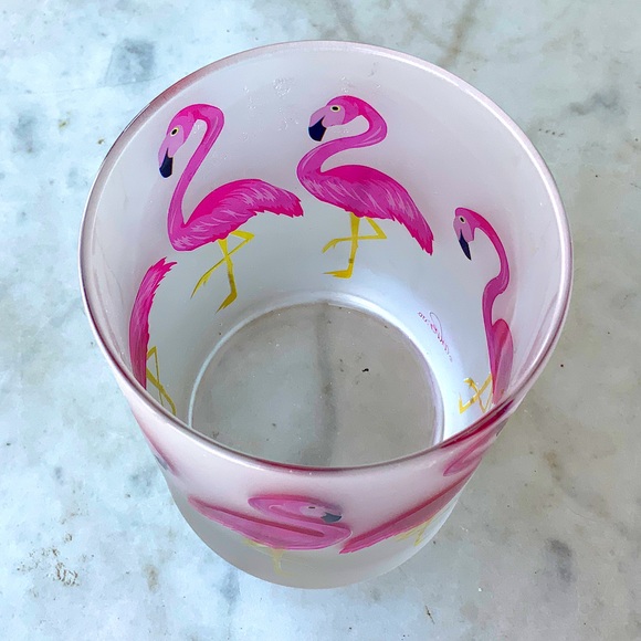 CULVER LTD GLASS FLAMINGO PINK NEW DOUBLE OLD FASHION 14 OZ - Picture 3 of 5